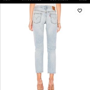 Levi’s tapered cropped 501s